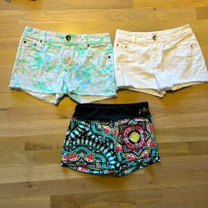Three Pairs Justice Shorts Size 12